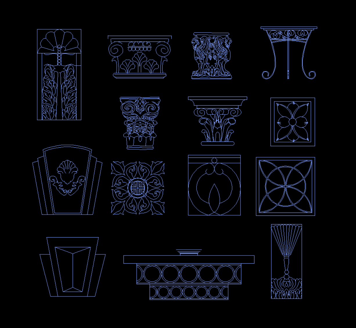 CAD拼花欧式装饰插图